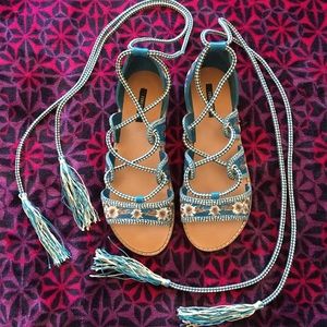 F21 Embroidered Sandals